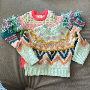 2 4T Multi Colored Cat & Jack Sweaters